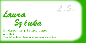 laura szluka business card